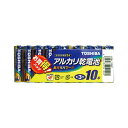 (まとめ) 東芝 TOSHIBA アルカリ乾電池 LR6L10MP 10本入 【×10セット】