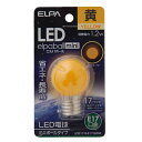 （まとめ） ELPA LED装飾電球 ミニボール球形 E17 G30 イエロー LDG1Y-G-E17-G243 【×5セット】