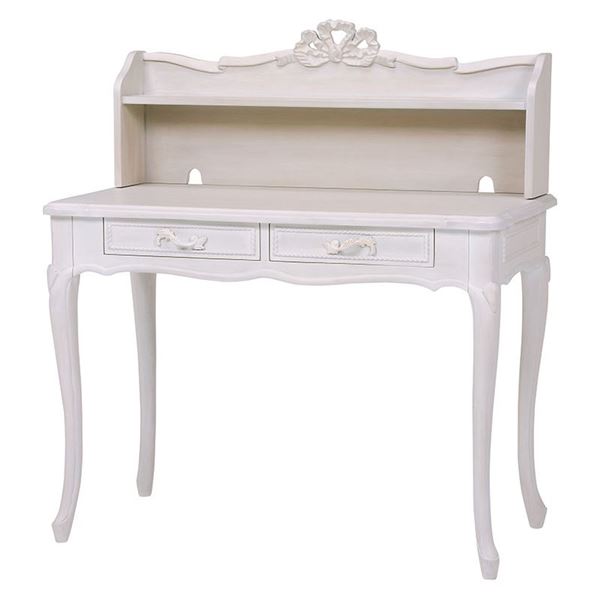 アンティーク風テーブル/デスク 【幅100cm】 木製 『ハンプトンシリーズ』 姫系 引き出し付き 【代引不可】