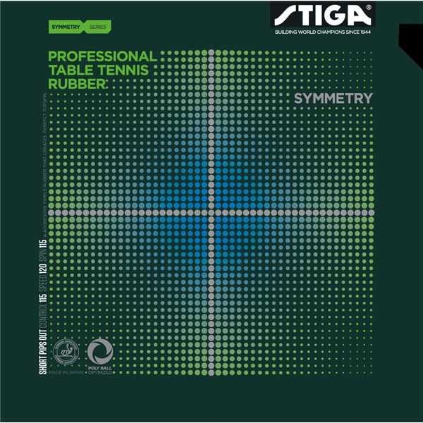 STIGA(スティガ) 表ソフトラバー SYMMETRY(シンメトリー) BLACK 厚【日時指定不可】