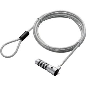 (まとめ) エレコム セキュリティワイヤーロック 4桁ダイヤル式タイプ ESL-37I 1パック 【×5セット】