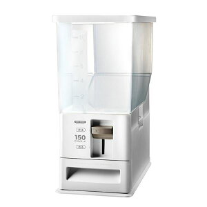 計量米びつ/ライスストッカー 【12kg型 ホワイト】 計量単位(約):1合 プラスチック製 洗える