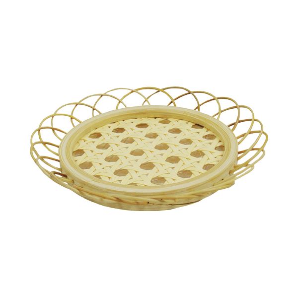 （まとめ） まるき 竹コースター 六つ目 1パック（10枚） 【×4セット】(3)