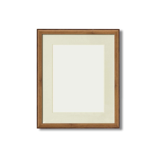 軽量 水彩額縁 フレーム F6号 オーク 壁掛けひも UV 紫外線カットアクリル マット付き 化粧箱入り 額縁 額