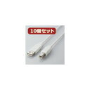10個セット エレコム エコUSBケーブル(A-B・2m) USB2-ECO20WHX10(2)