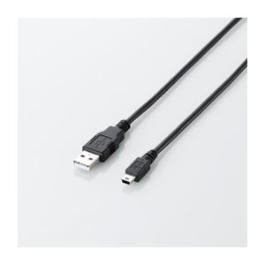 (まとめ)エレコム エコUSB2.0ケーブル(mini-Bタイプ) U2C-JM05BK【×10セット】
