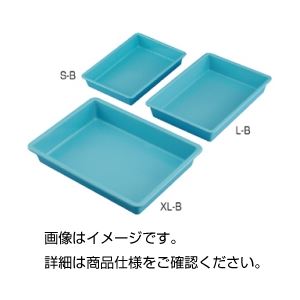 (まとめ)プラスチックバット(ブルー)L-B【×5セット】