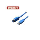 ϊl 10Zbg USB3.0P[u A-B 1.8m USB3-AB18X10