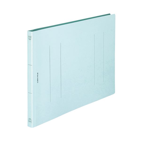 (まとめ) ライオン事務器 フラットファイル(環境) 樹脂押え具 B4ヨコ 150枚収容 背幅18mm 水 A-508KB4E..