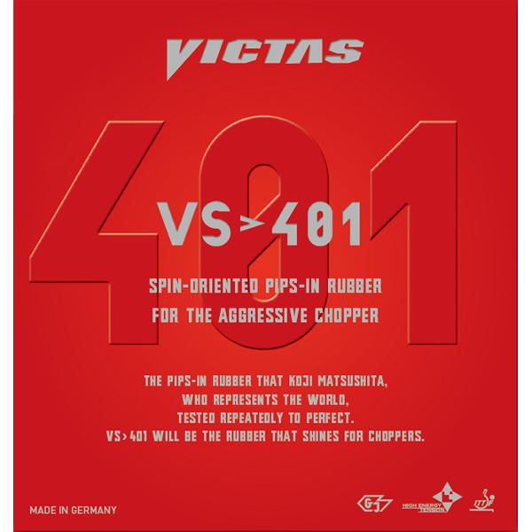 ヤマト卓球 VICTAS(ヴィクタス) 裏ソフトラバー VS>401 020271 レッド 1.8