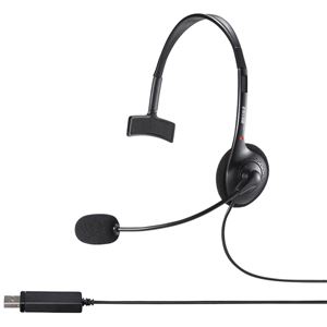 バッファロー(サプライ) 片耳ヘッドバンド式モノラルヘッドセット USB接続 ブラック BSHSHUM110BK バッファロー(サプライ) 片耳ヘッドバンド式モノラルヘッドセット USB接続 ブラック BSHSHUM110BK