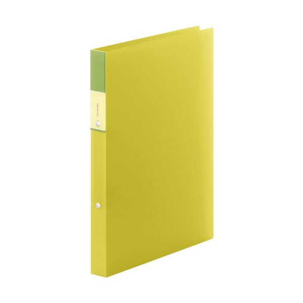 （まとめ）キングジム FAVORITESリングファイル(透明) A4タテ 2穴 140枚収容 背幅29mm 黄色 FV621Tキイ..