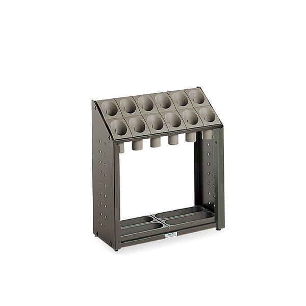 傘立て B12 12本立 幅496mm グレー スチール 樹脂製脚付 アンブレラスタンド テラモト オブリークアーバン 玄関 収納家具