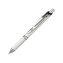 (まとめ) ぺんてる エナージェルシャープペンシル パールホワイト軸 0.5mm (軸色:ブラック) PL75-AW 1セット(10本) 【×3セット】