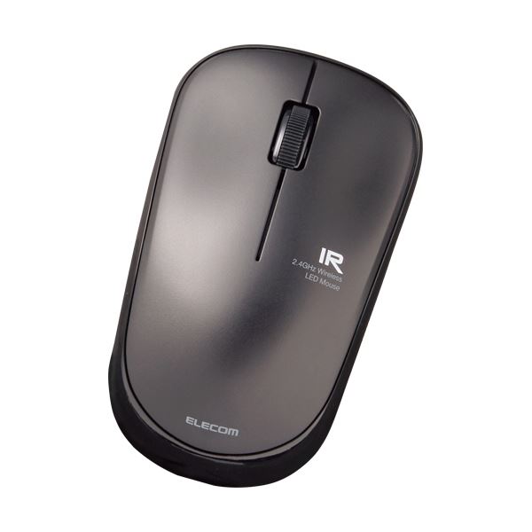 (まとめ) エレコム 3ボタン 無線IRマウス簡易パッケージ ブラック M-IR07DRBKT 1個 【×10セット】