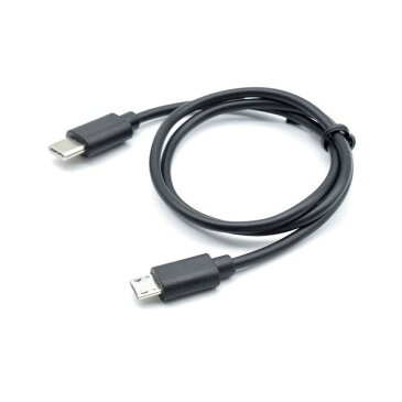 （まとめ）日本トラストテクノロジー 急速充電／通信対応 TypeC→microUSBケーブル （ブラック） JSC-043BK【×5セット】【日時指定不可】