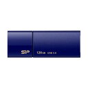 (まとめ)シリコンパワー USB3.0スライド式フラッシュメモリ 128GB ネイビー SP128GBUF3B05V1D 1個【×3セット】(2)