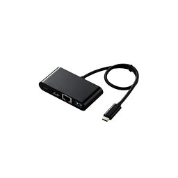 エレコム Type-Cドッキングステーション PD対応 充電用Type-C1ポート USB（3.1）1ポート HDMI1ポート LANポート 30cmケーブル ブラック DST-C09BK