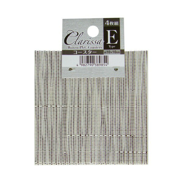 Clarissa コースターE 10×10cm 4枚組 38-985 【12個セット】