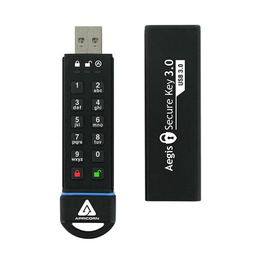 Apricorn AegisSecure Key 暗証番号対応USBメモリー 1TB ASK3-1TB 1個 Apricorn AegisSecure Key 暗証番号対応USBメモリー 1TB ASK3-1TB 1個