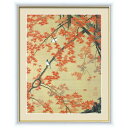 伊藤若冲 額装品 白 〔 F6号 紅葉小禽図 〕 若冲 鳳凰 旭日 動植綵絵額 群鶏 白鳳 鶏