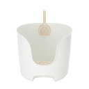 (まとめ)ラプレ 壁高ネコトイレ ホワイト (ペット用品) (×2セット)(4)