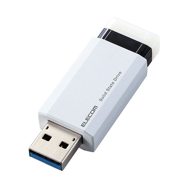 エレコム 外付けポータブルSSD 1TBホワイト ESD-EPK1000GWH 1台【日時指定不可】