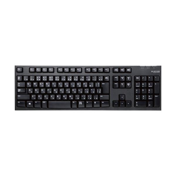 エレコム 2.4GHzワイヤレスフルキーボード 108キー USB接続 ブラック TK-FDM063TBK 1セット(5台)