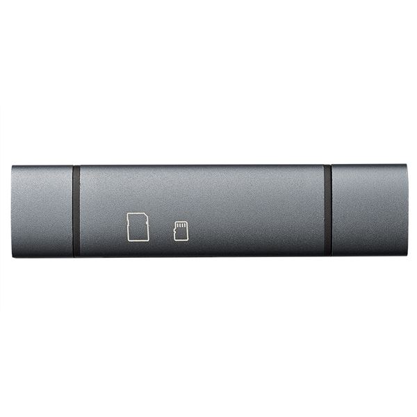 Digio2 USB2.0 アルミカードリーダー CRW-DCSD75GY グレー【日時指定不可】