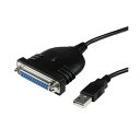 (まとめ)StarTech.com USB-パラレル(D-Sub25ピン)プリンタアダプタケーブル ZU2003S 1.8m ICUSB1284D25 1本 【×3セット】(2)