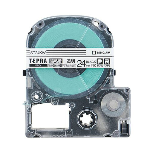 (まとめ) キングジム テプラ PRO テープカートリッジ 強粘着 24mm 透明/黒文字 ST24KW 1個 【×10セット】 (まとめ) キングジム テプラ PRO テープカートリッジ 強粘着 24mm 透明/黒文字 ST24KW 1個 【×10セット】
