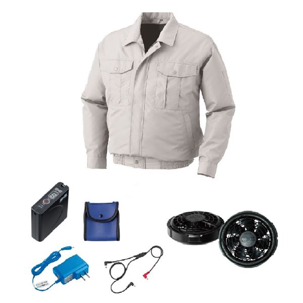 KU90540 空調服 R ポリエステル製 FAN2300B・RD9261・LISUPER1セット シルバー 5L