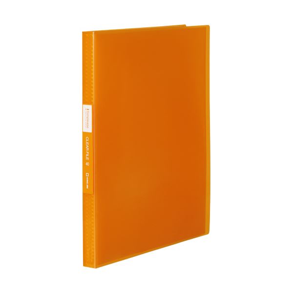 （まとめ）キングジム シンプリーズクリアーファイル(透明) A4タテ 40ポケット 背幅22mm オレンジ TH18..