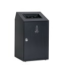 ゴミ箱 〔 あきびん用 アーバングレー 〕 67L 丸穴 スチール製 テラモト ニートSTF ダストボックス(3)