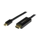 (まとめ) StarTech MiniDisplayPort - HDMI変換ケーブル 2m MDP2HDMM2MB 1本 【×5セット】(2)