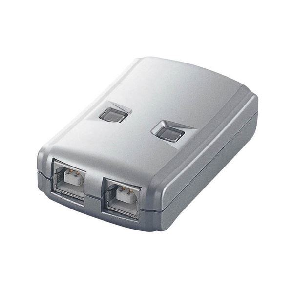 (まとめ) エレコム USB2.0対応切替器 2回路 USS2-W2 1台 【×5セット】