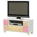 テレビ台 テレビボード 幅93.5cm ピンク系 日本製 木製 桐材 リビング ダイニング 子供部屋 ベッドルーム 完成品(3)