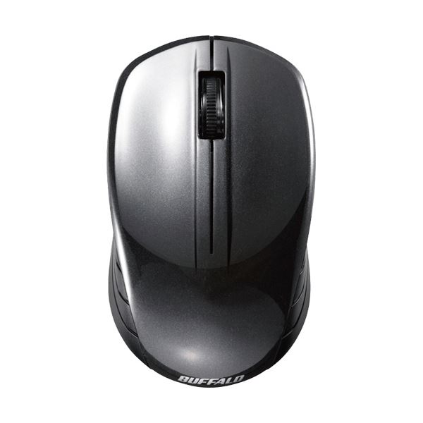 (まとめ)バッファロー 無線 BlueLED3ボタン スタンダードマウス ブラック BSMBW107BK 1セット(3個)【×3セット】