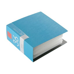 （まとめ）バッファローCD&DVDファイルケース ブックタイプ 36枚収納 ブルー BSCD01F36BL 1個【×10セット】