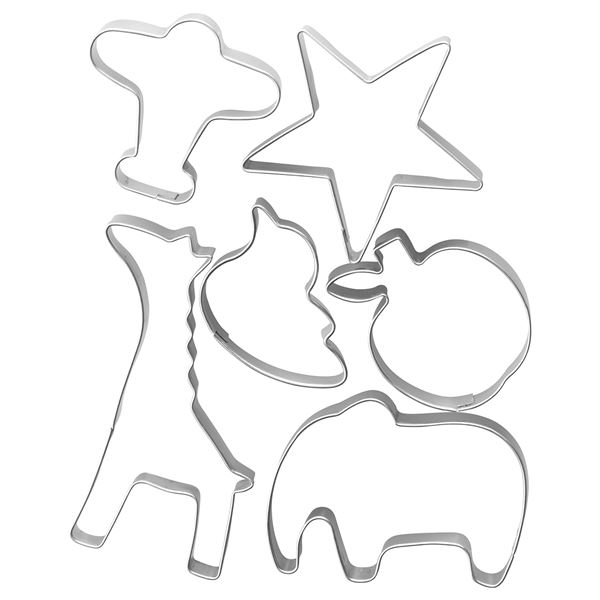 〔3個セット〕 クッキー型 抜き型 ゾウ キリン 6点組 ステンレススチール 日本製 食器乾燥機対応 貝印 ..