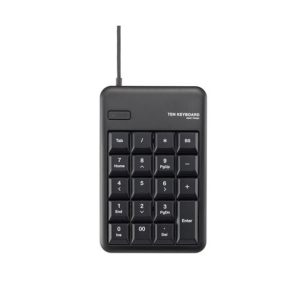 (まとめ)エレコム テンキーパッド メンブレンUSB2.0ハブ付 ブラック TK-TCM012BK 1個【×3セット】