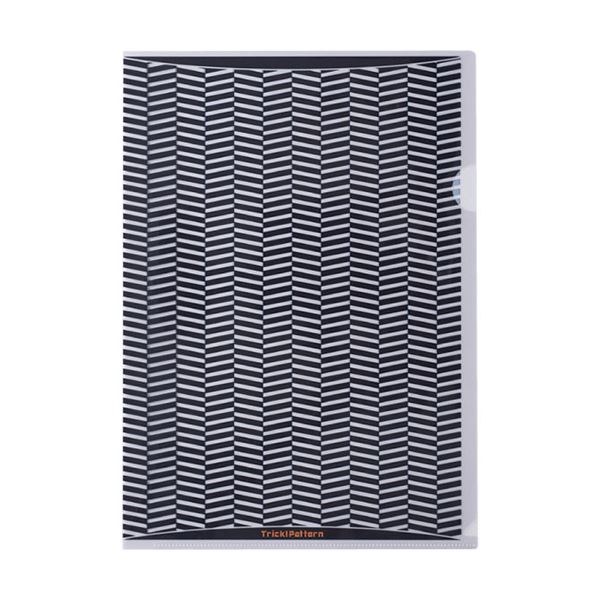 (まとめ) ヒサゴ トリック!クリアフォルダ A4ブラック OP2447 1パック(10枚) 【×10セット】