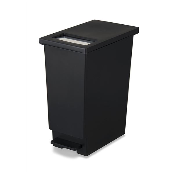 モダン ゴミ箱/ダストボックス 【45L ブラック】 ユニード プッシュ&ペダル45S 〔リビング オフィス 店舗〕【日時指定不可】