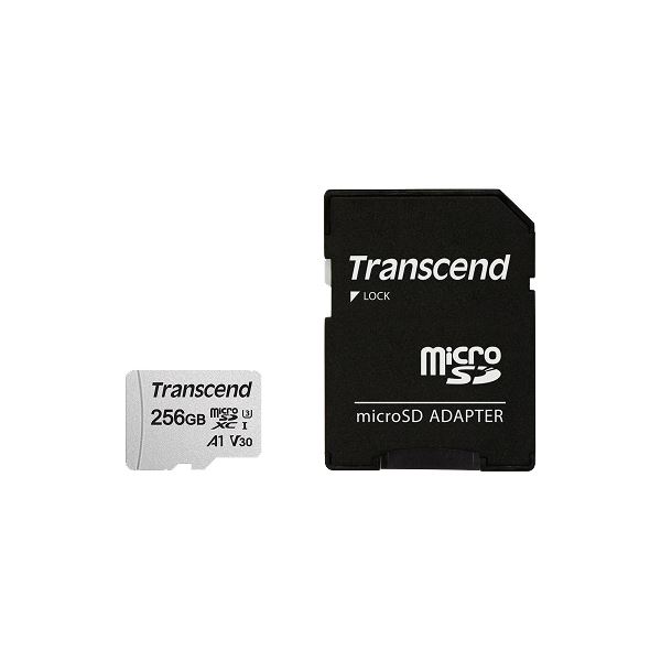 gZhWp 256GB microSDXCJ[h w/adapter UHS-I U3 A1 TS256GUSD300S-Aywsz