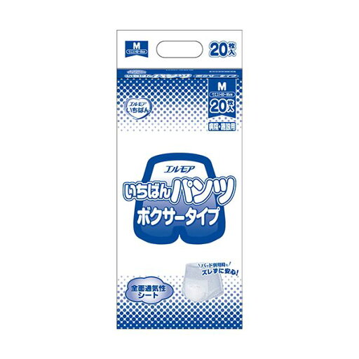 (まとめ)カミ商事 エルモア いちばん パンツボクサータイプ M 1パック(20枚)【×5セット】 (まとめ)カミ商事 エルモア いちばん パンツボクサータイプ M 1パック(20枚)【×5セット】