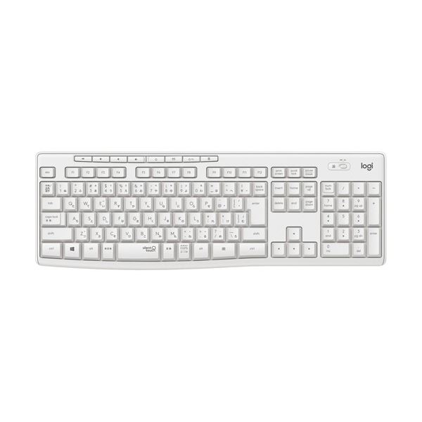 (まとめ) ロジクール サイレント ワイヤレスキーボード K295 オフホワイト K295OW 1台 【×3セット】