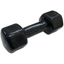 鉄アレー/ダンベル 【5kg×1本】 ブラック ビニールコーティング 防滑 防傷 転がりにくい仕様 〔スポーツ用品 運動用品〕(4)