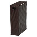 トイレラック トイレ収納 幅35×奥行14×高さ47cm ダークブラウン スチール トイレットペーパーボックス 御手洗 レストルーム【代引不可】(3)