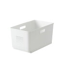 収納ボックス 収納ケース 棚上 幅18×奥行30×高さ16cm ホワイト×3セット 取っ手穴付き シューノ キッチン リビング パントリー(3)