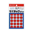 (まとめ) ニチバン マイタック カラーラベル 円型 直径16mm 赤 ML-1611 1パック(360片:24片×15シート) 【×50セット】